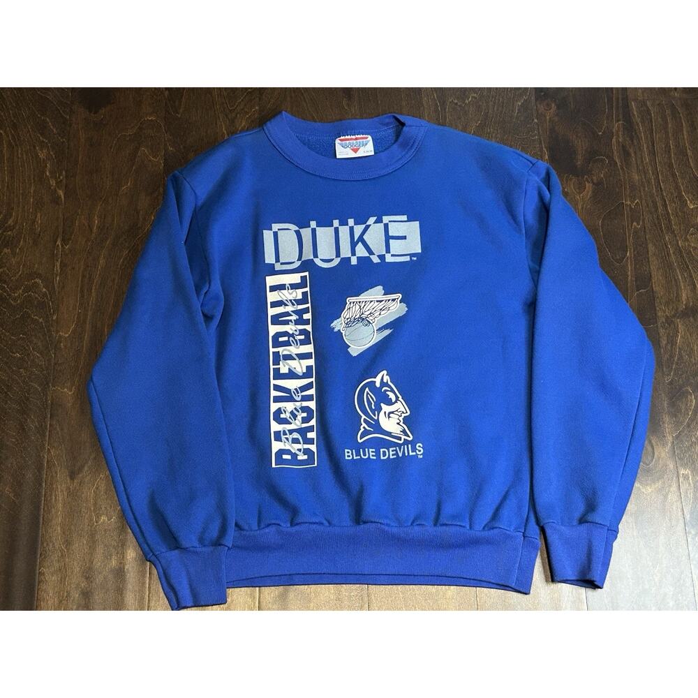 Vintage USA Dodger Duke Blue Devils Sweatshirt Basketball Sm 34-36‎